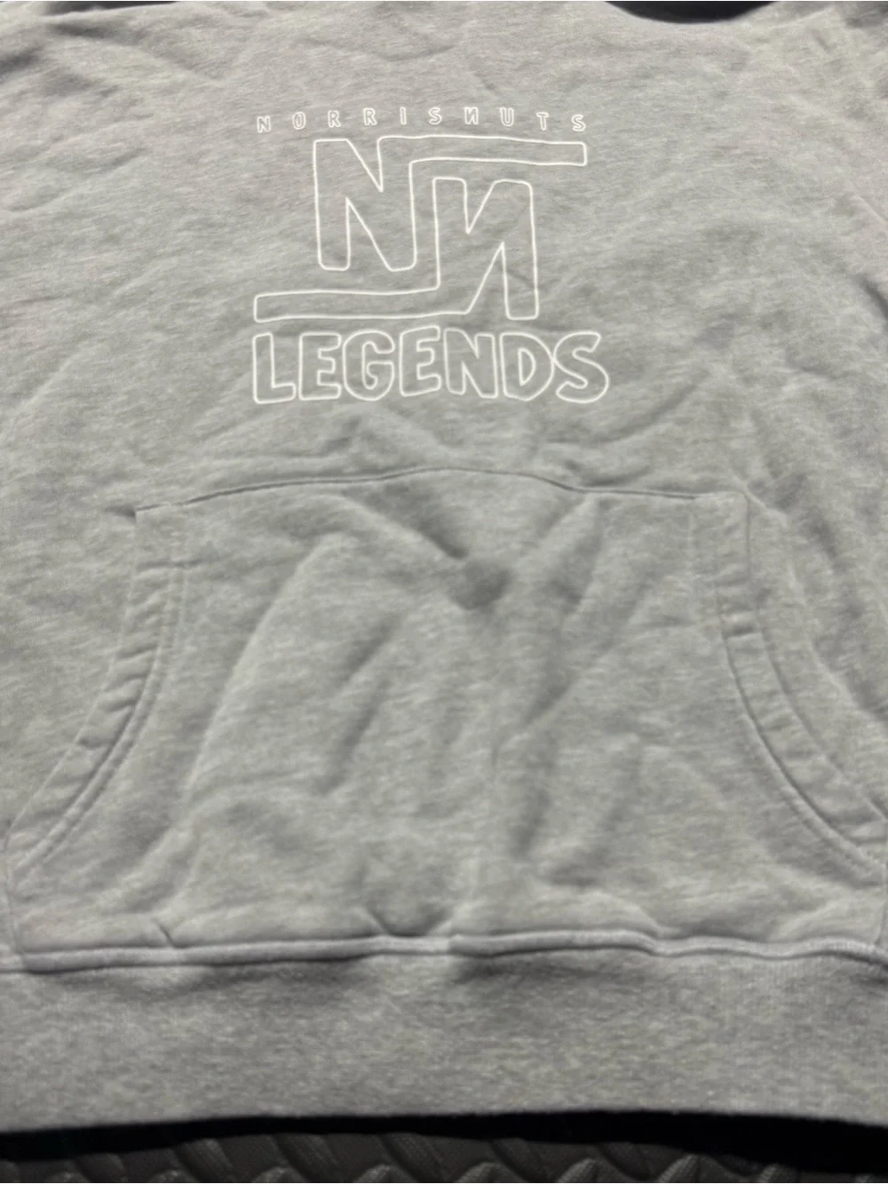 Norris Nuts Legends Gray Hoodie Youth Size 12 Fleece Pullover Sweatshirt